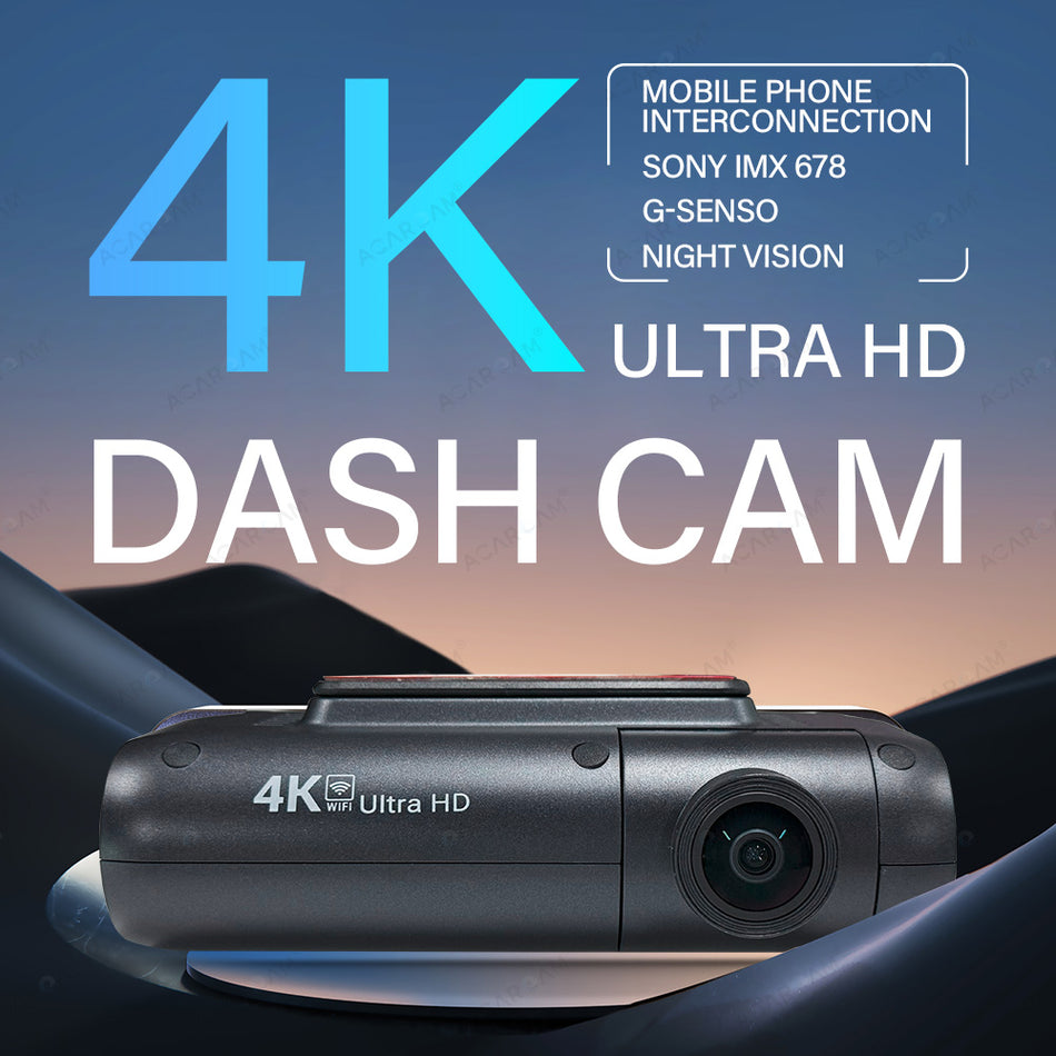 ACARCAM Dual Dash Cam: 4K+2K, Stavis 2 Night Vision, Parking Mode, APP Control