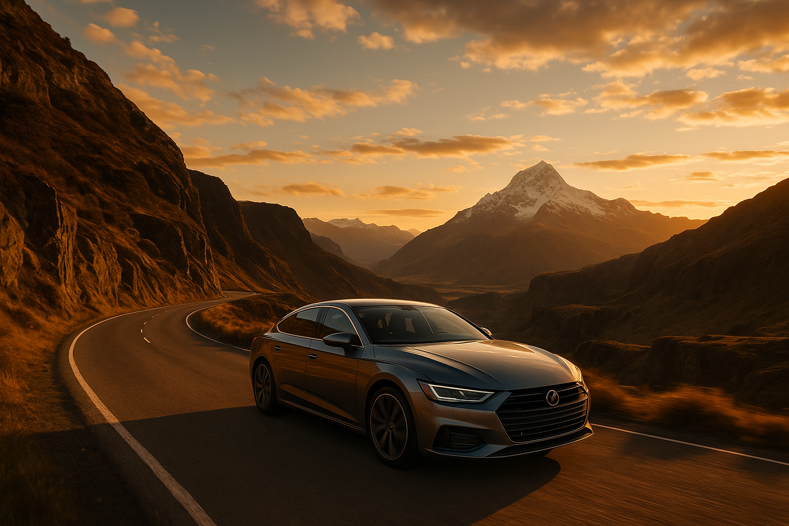 汽车在户外的宏大场景